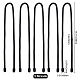 GORGECRAFT 5PCS 18-Inch Original Silicone Cable Tie Steel-Core Twist Ties Self-Gripping Black Hook and Loop Cord Keeper Cable Wrappers for Cord Management Home Office Desk Organization AJEW-GF0005-36-2