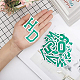 GORGECRAFT 52PCS 2 Inch Iron on Alphabet Patches Letter Patch Sticker Seif Adhesive Letter Patches Green Alphabet A to Z Letter Embroidered Applique Repair Patches for Clothing Bags Shoes Hats Jeans DIY-GF0006-01-3