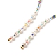 Mehrschichtige Halskette aus natürlichen Perlen und Glasperlen mit Seilknoten für Frauen NJEW-JN03908-02-5