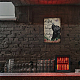 Globleland Plaque en métal vintage drôle rétro chien noir décoration murale en étain décorative 8 × 12 pouces/20x30 cm pour la maison AJEW-WH0189-154-7