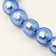 Chapelets de perles de feuille d'argent en verre FOIL-G019-10mm-06-1