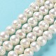 Fili di perle di perle d'acqua dolce coltivate naturali PEAR-E019-01-2