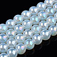 Galvanisierte imitatorische Jade Glasperlen Stränge GLAA-T032-J8mm-AB02-1