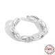 Rhodium Plated 925 Sterling Silver Cuff Earrings for Women EJEW-P231-93P-1