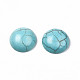 Accessoires d'artisanat teints turquoise synthétique pierres précieuses cabochons de dôme dos plat  TURQ-S266-16mm-01-2