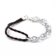 Fashion Braided Bracelets X-BJEW-JB00848-09-1