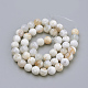 Chapelets de perle en agate naturelle patinée G-S249-09-8mm-2