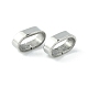 304 charms per diapositive in acciaio inossidabile / perle scorrevoli STAS-C016-06P-3
