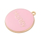 Pendentifs d'émail en alliage&nbsp;ENAM-M009-02D-03G-2