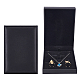 OLYCRAFT 2pcs PU Leather Pendant Box Black Necklace Gift Box for Ring Bracelets Jewelry Box with Foam Mat Jewelry Display Case for Wedding Engagement Proposal 11.1x15.9x4cm LBOX-WH0003-005-1