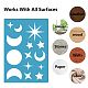GORGECRAFT 2 Styles Jewelry Shape Template Reusable Earrings Making Plastic Moon Star Sun Cutouts Cutting Stencil Lapidary Templates for Cabochons Bracelets Earrings Making Jewelry DIY Crafts DIY-WH0359-008-5