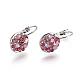 Platinum Plated Fashion Tin Alloy Austrian Crystal Leverback Earrings EJEW-AA00057-50-1