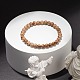 Bracelet extensible en perles de bois mélangées rondes de 6 mm BJEW-JB07360-4