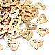 Ion Plating(IP) 304 Stainless Steel Open Heart Charms STAS-L159-02G-2