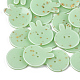2穴バニーセルロースアセテート(樹脂)ボタン  金箔  ウサギの頭部  薄緑  40.5x34x3mm  穴：2mm BUTT-S023-09A-1