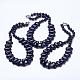 Синтетические бисерные ожерелья голубого голдстоуновские NJEW-G920-07-4