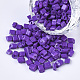 ベーキングペイントガラスのシードビーズ6/0  斜めカットビーズ  不透明色  青紫色  6/0  4~8x3.5~4.5x2.5~3mm  穴：0.9mm  約5000個/袋 SEED-S034-A08-1