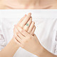 Shegrace ajustable 925 anillos de dedo de plata esterlina JR821A-4