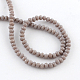 Faceted Solid Color Glass Rondelle Bead Strands GLAA-Q044-3mm-09-2