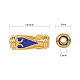 Perlas de esmalte de aleación de estilo chino X-ENAM-L015-08B-G-6