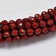 Fleurs de perles de verre colliers de lasso NJEW-P102-37A-4