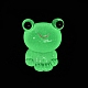 蓄光樹脂カエル飾り  暗闇で光るミニフィギュア漫画カエルのディスプレイ装飾  甘露  15x12x9mm CRES-M020-07A-4