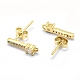 Accessoires de clous d'oreilles en laiton KK-P155-49G-NR-2