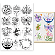 GLOBLELAND Plants Butterfly Clear Stamps Flower Moon Diamond Star Silicone Clear Stamp Seals for Cards Making DIY Scrapbooking Photo Journal Album Decoration DIY-WH0167-56-990-1