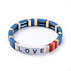 Tile Elastic Bracelets BJEW-K004-09-2