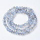 Chapelets de perles en verre électroplaqué EGLA-A034-J4mm-F03-2