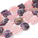 Fili di perle di ametista naturale grezzo grezzo e quarzo rosa G-F595-I04-1