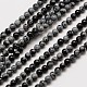 Natural Snowflake Obsidian Round Bead Strands G-A130-3mm-17-1