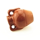 ミニ土製の瓶  ドールハウスアクセサリー用  小道具の装飾のふりをする  チョコレート  28.5x25x22.5mm BOTT-PW0001-221-3