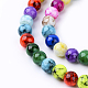 Spray Painted Glass Beads Strands DGLA-MSMC001-14-3