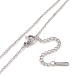 316 Stainless Steel Cable Chain Pendants Necklace with Chain Extender & Lobster Claw Clasp NJEW-I120-02-4