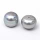 Perles de culture d'eau douce plates rondes naturelles PEAR-R015-48-2