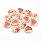 2-Hole Printed Wooden Buttons X-WOOD-S037-001-1
