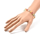 Bracelet extensible de perles de forme libre de quartz naturel pour fille femmes BJEW-JB07064-01-3