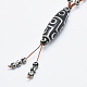 Buddhistische Schmuck natürliche tibetischen Stil Dzi Achat Perlen Halsketten NJEW-I206-01B-2