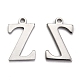 304 charms alfabeto de acero inoxidable STAS-H122-Z-P-1