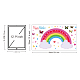 塩ビウォールステッカー  壁飾り用  虹の模様  320x560mm DIY-WH0228-371-2