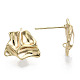 Brass Stud Earring Findings KK-N232-116-NF-3