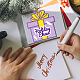 Globleland 5 Sets Weihnachtsbox- und Text-Stanzformen für DIY-Scrapbooking DIY-WH0309-1215-4
