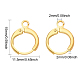 BENECREAT 40PCS Golden Round Hoop Earrings Spring Hoop Earring for DIY Jewelry Making KK-BC0005-28G-3