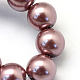 Backen gemalt pearlized Glasperlen runden Perle Stränge HY-Q003-12mm-58-3