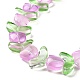 Chapelets de perles en verre transparente   LAMP-H061-02H-4