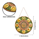 Superdant-Holzschild „Rad des Jahres“ AJEW-WH0316-001-2