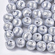 Perles recouvertes de tissu de fil de polyester WOVE-T009-12mm-06-1