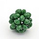 Imitación de cristal de jade cuentas redondas tejidas GLAA-A034-6mm-B05-1