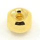 3-Hole Vacuum Plating Brass Buddhist Beads X-KK-N0015-11mm-G-2